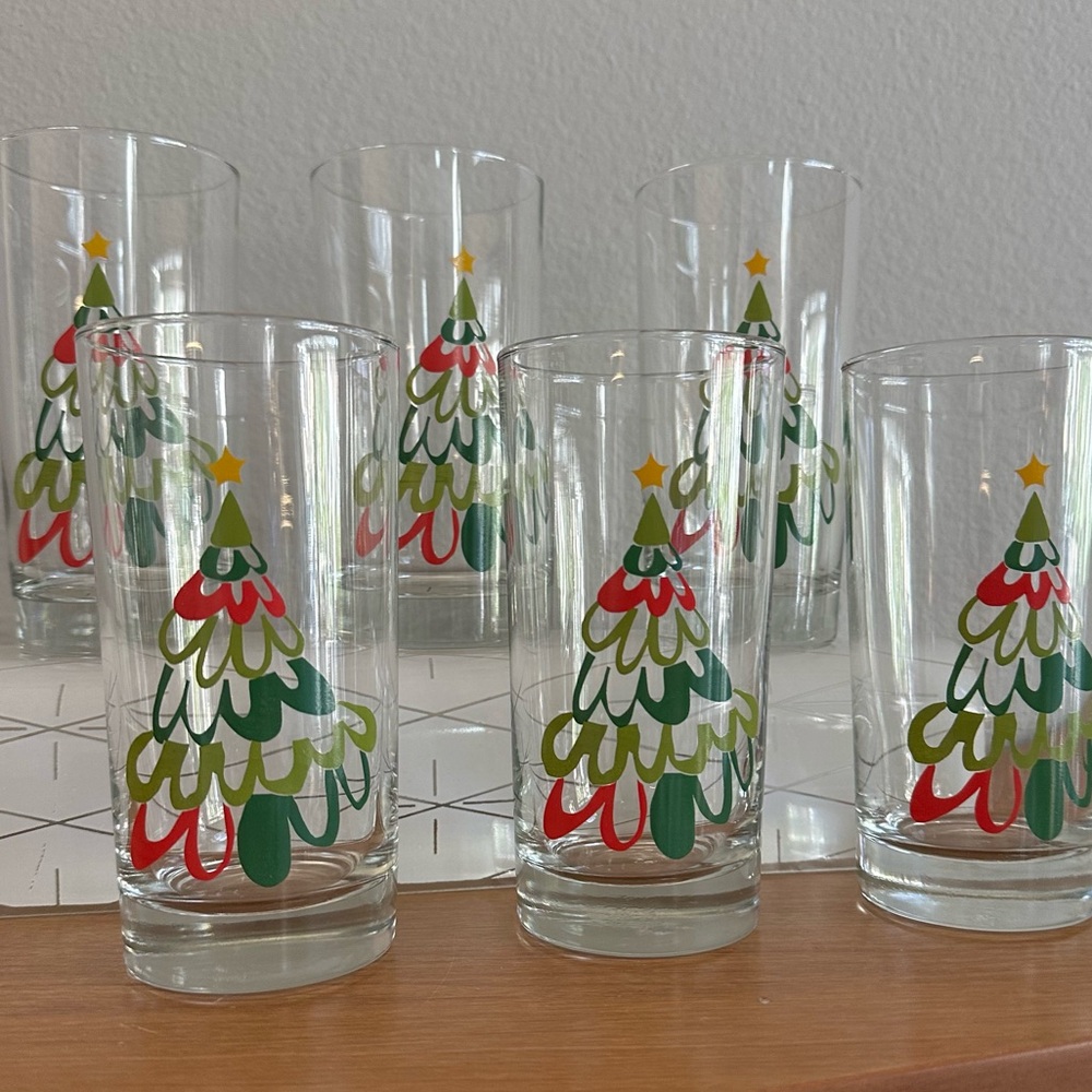 Set of 6 - Libbey Christmas TUMBLERS - 12oz - Picture 5 of 9